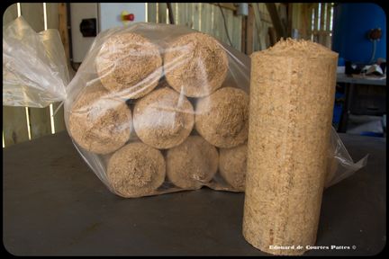 Une buche densifié de 70mm de diamètre.